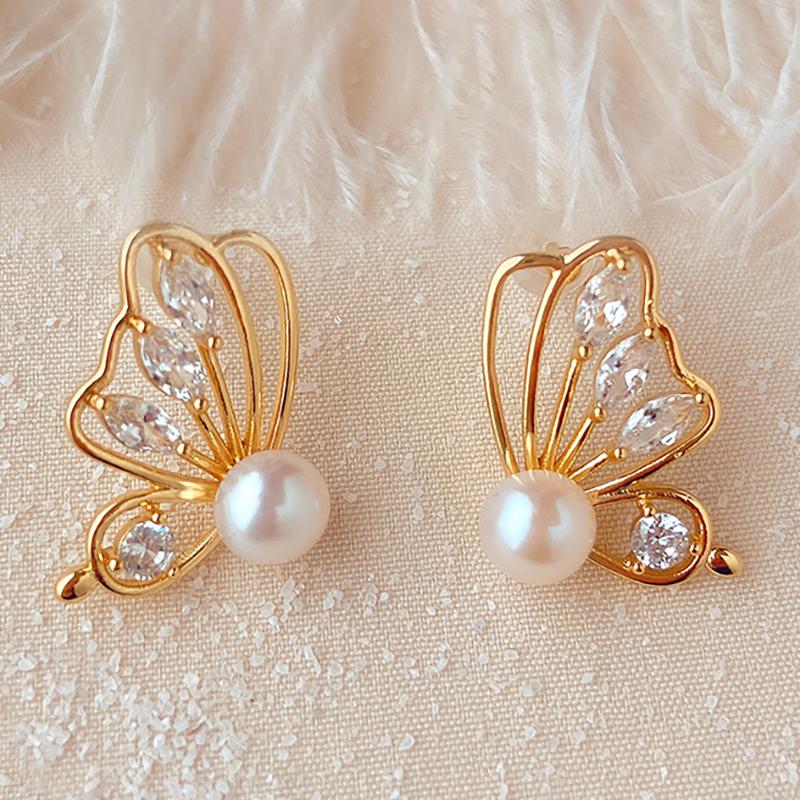 

CCijiNG High Quality Metal Stud Earrings Are Compact And Delicate Temperament Lights Up The Ear Side