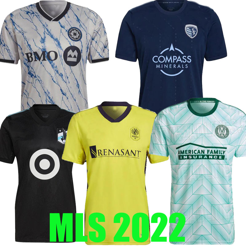 

22 23 CF Montreal SOCCER JERSEYS 2022 2023 Montréal MLS AWAY Atlanta United Nashville SC Sporting Kansas City Minnesota football shirt top uniform fans player version, Third kids