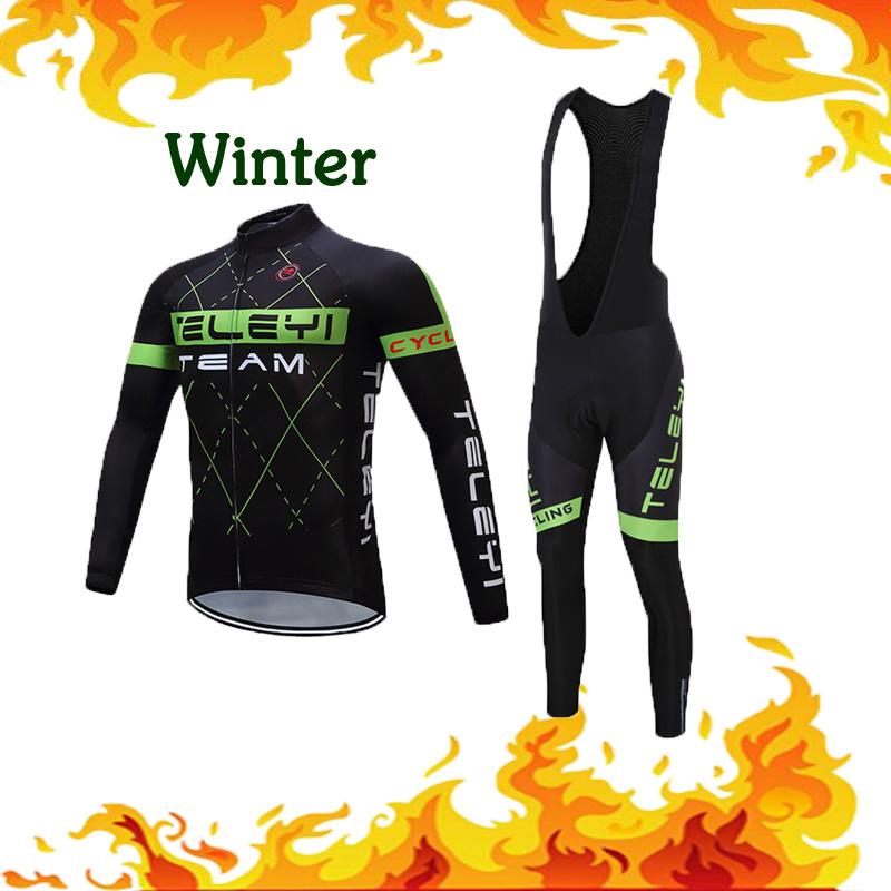 

Winter Men Road Bike Clothing Set Bicycle Thermal Fleece Clothes Cycling Jersey Kit Sport Uniform Dress Skinsuit Suit Maillot, Sets 12