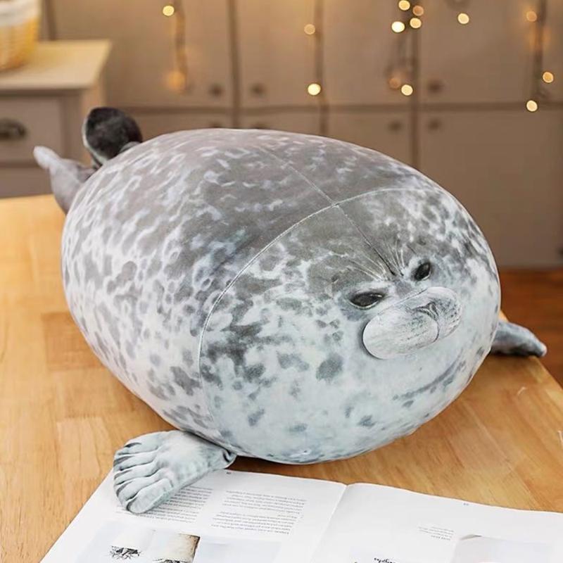 stuffed seal plush pillow toy