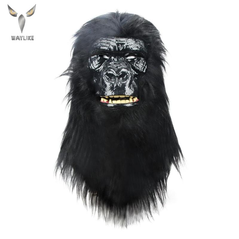 

Waylike Halloween Mask Chimpanzee Head Mask Animal Gorilla Halloween Party Cosplay Costume Delivers
