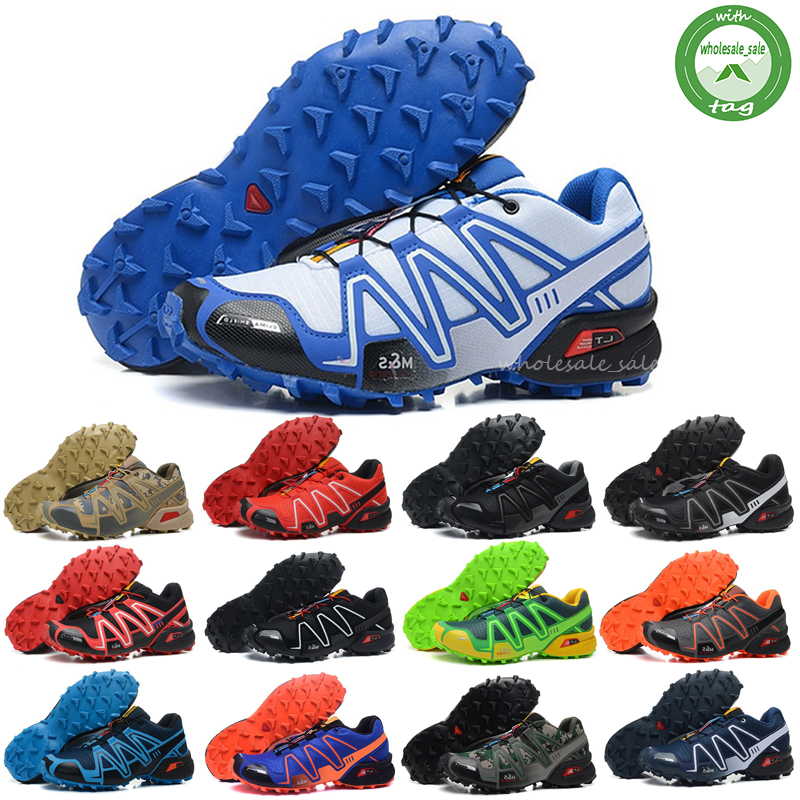 

Hotsale Speedcross 3 4 CS Trail Running Shoes Orange Red Speed Cross Mens Womens Trainers Outdoor Hiking Sports Sneakers Speed Trainer, Dark blue orange red 40-46