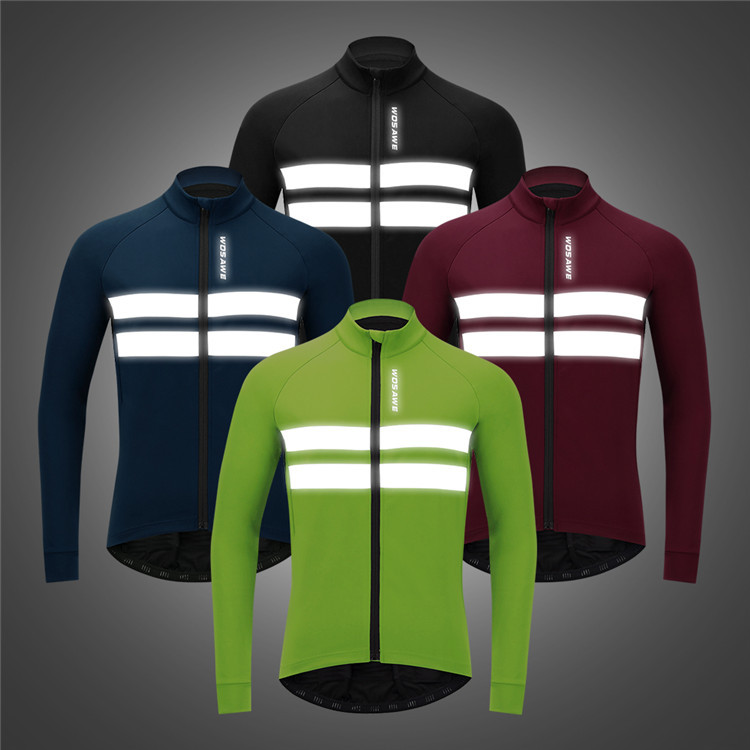 

Cycling jacket Bike Coat Long Sleeve Jersey Winter winter Clothing Cycling Wear Reflective long sleeves and breathable Bike Jackets, Customize