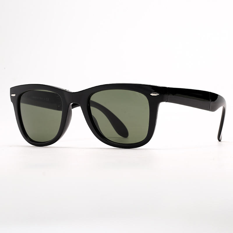 

Folding Womens Sunglasses Mens Vintage Sunglass Fashion Sun Glasses with UV Protection Glass lenses with Retail Package