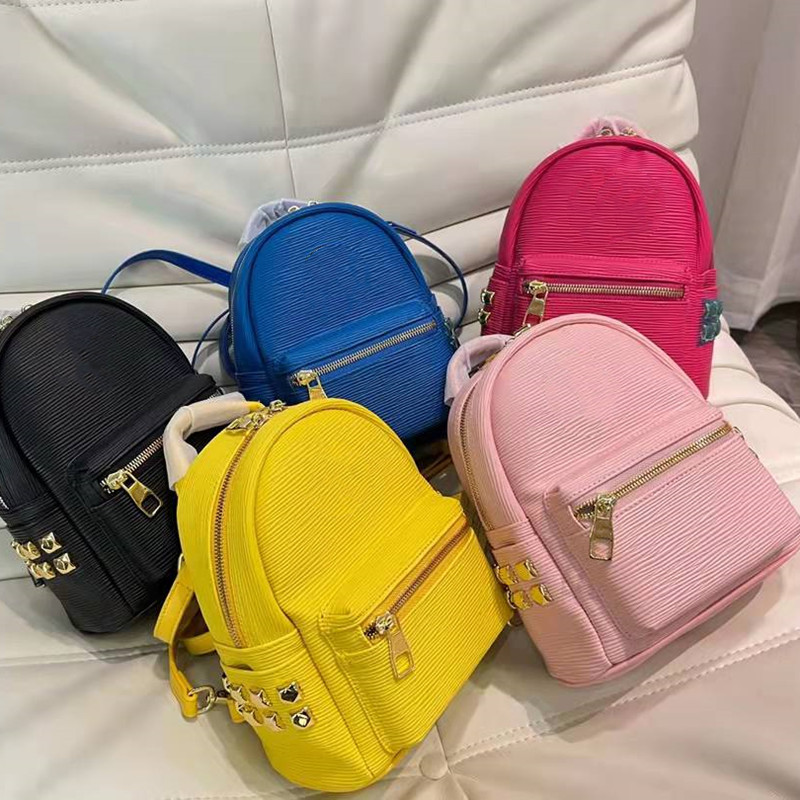 

2022 designer women rivets backpacks school bags fashion crossbody ripple backpack lady shoulder bags plain back pack small size high quality, Contact seller