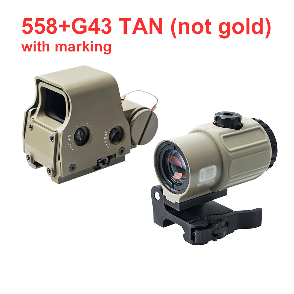 

Hot tactical G43 3x +558 COMBO Magnifier Scope Sight with Switch to Side STS QD Mount Fit for 20mm rail Rifle Gun