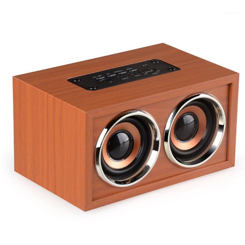 

W4 Wooden Wireless Bluetooth Speaker Portable HiFi Bass Home Mobile Phone Dual Speaker Computer Audio1