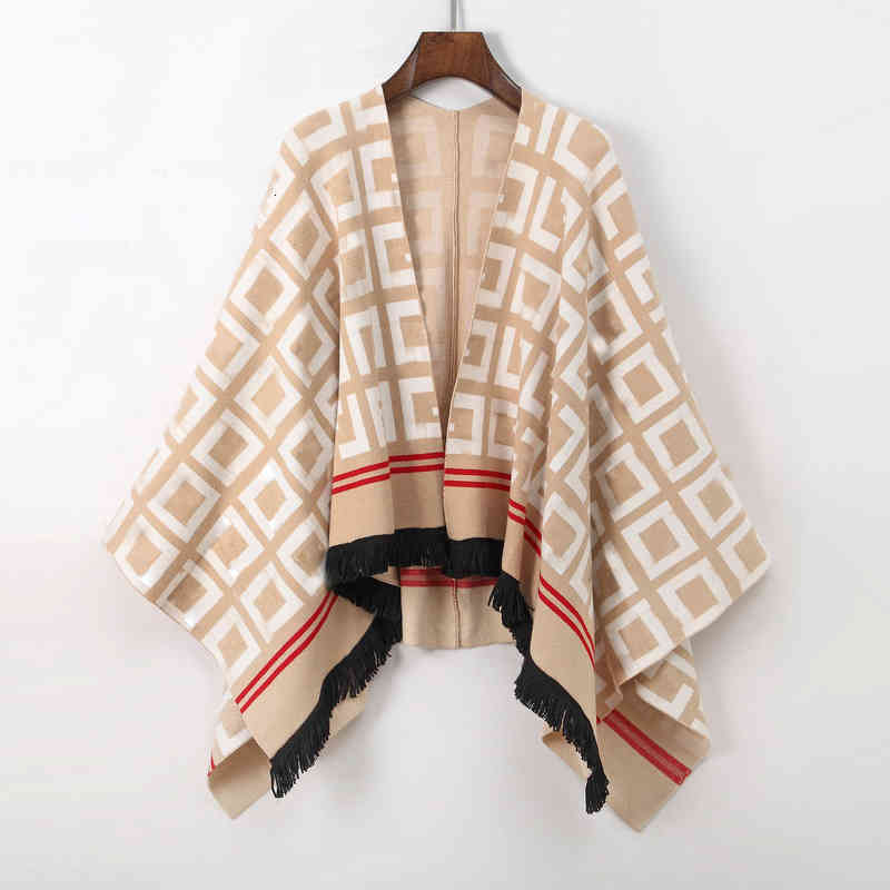 Cape Women's Women S Classical Womans Cloak With F Printed High Quallity Autumn Spring Winter Cardigan Free size Design Knitting Top Fringe