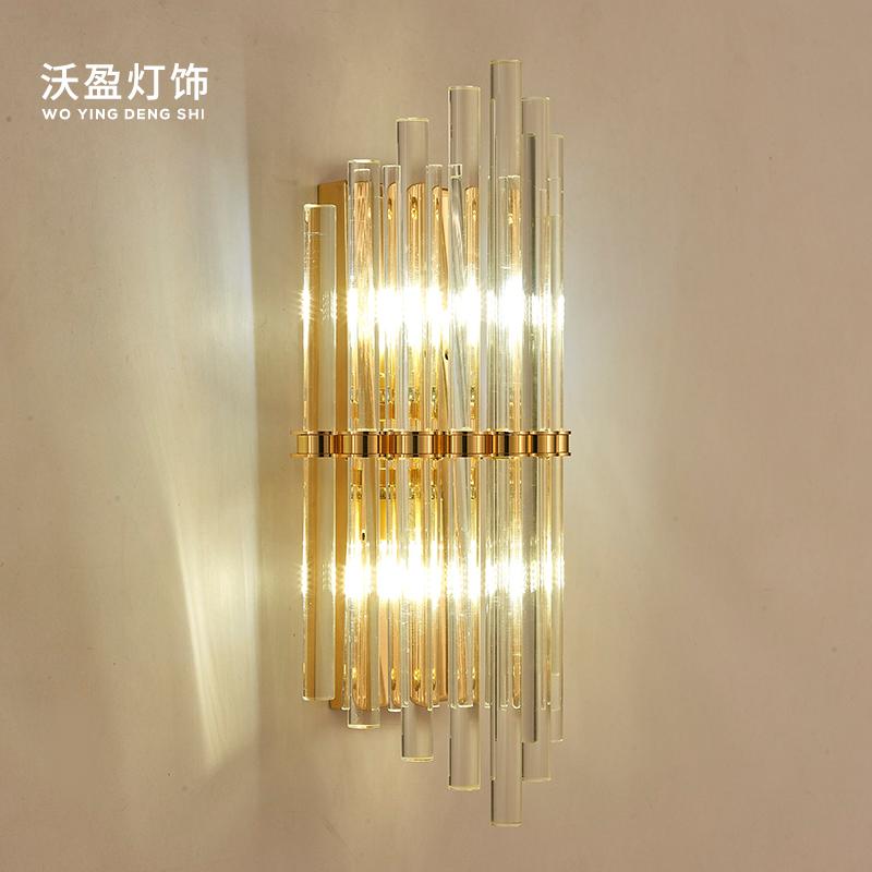 

Postmodern glass rod wall lamp Nordic minimalist living room background bedroom decoration light luxury atmospheric lamps