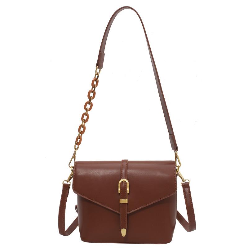 

Shoulder Bag High Quality For Women 2021 Lady Designer Crossbody Bag Brown Girl Daily Small Square Artificial Leather