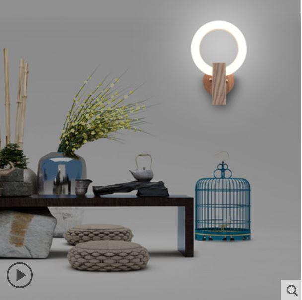 

Wall lamp bedroom aisle bedside background wall lamp creative personality living room simple