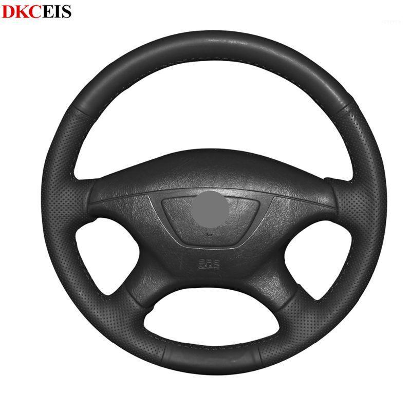 

DIY Hand-stitched Black Soft PU Artificial Leather Car Steering Wheel Cover for Mitsubishi Montero Sport 2004 Pajero Sport 20041