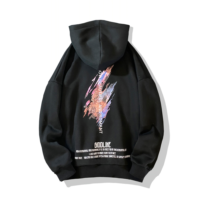 

2021 Casual New Men Classic Hip Hop Hoodies Sweatshirts Streetwear One Piece Brand Black Grey H600, W86 1