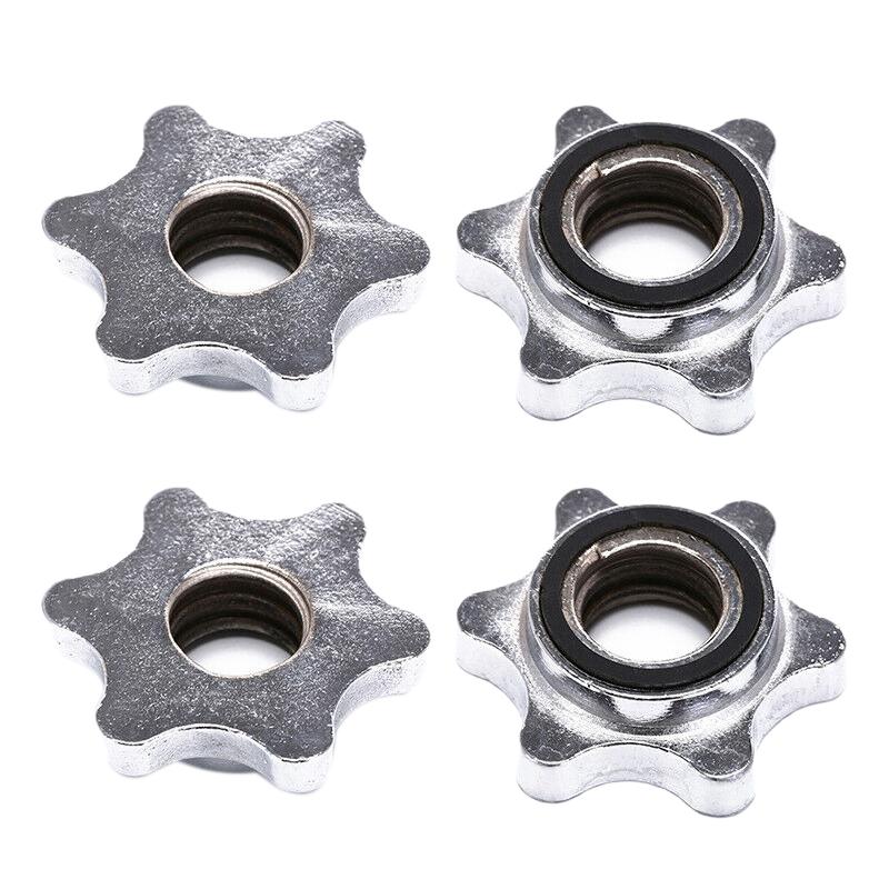 

4Pcs 25mm Dumbbell Rod Nut,Spinlock Collars for Plating Barbell Dumbbell Weight Lifting Accessories