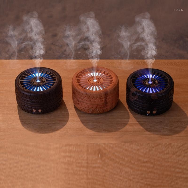 

300ml Tire Ultrasonic Aroma Essential Oil Diffuser Air Humidifier with Colorful Night Light for Car Home Office1