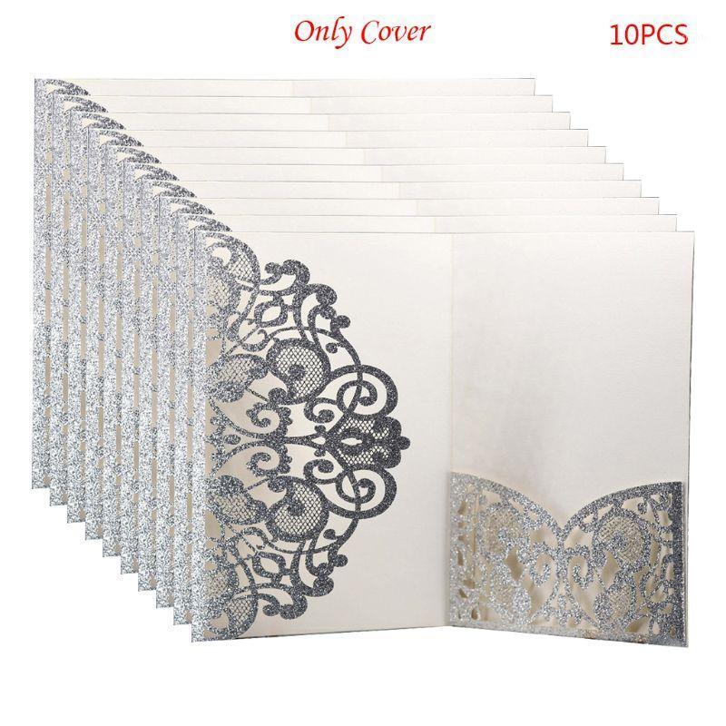 

10pcs/pack Cut Wedding Greeting Invitation Card Cover Personalized Hollow Business Engagement Party Supplies F1CC1