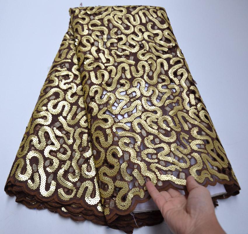 

Elegant Sequins Nigerian African Organza Lace 2020 Bridal French Mesh Lace Fabric High Quality Organza Fabric PSA518-5