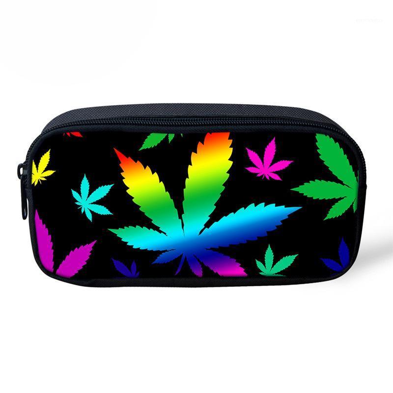 

Colorful Rainbow Leaves Print Women Make up Cases Cosmetic Bag Pencil Pouch for Kids Girl School Supplies Stationery1, Cc2891k