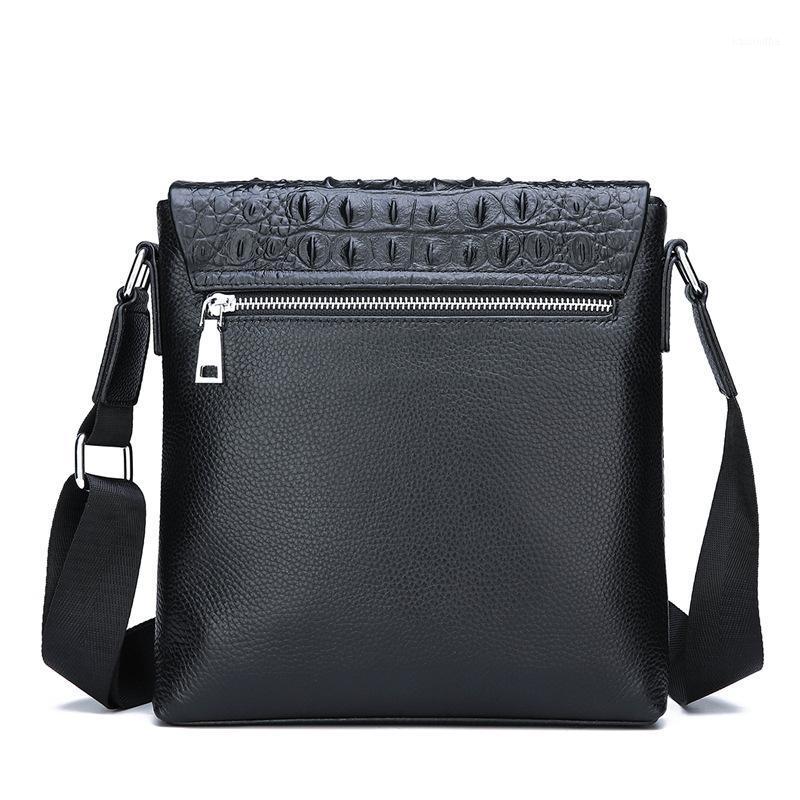 

Men's casual leather shoulder bag1, Black