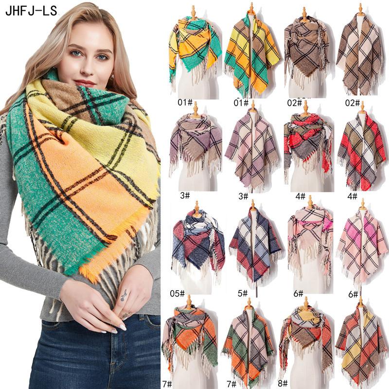 

Lady Shawls Winter Scarf For Women Foulard Headband Tassel Square Winter Scarves Warm Female Wraps Bandana