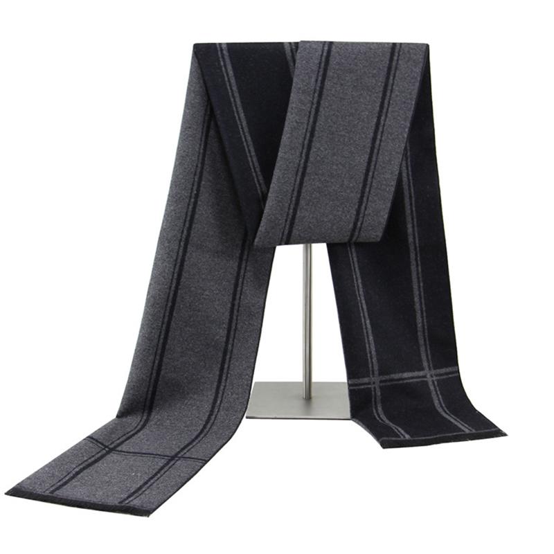 

Scarf for Men,New Style Men's Stripes Scarf, European and American Fashion Cotton Scarf Men, Winter Warm Gray Scarf, Men's