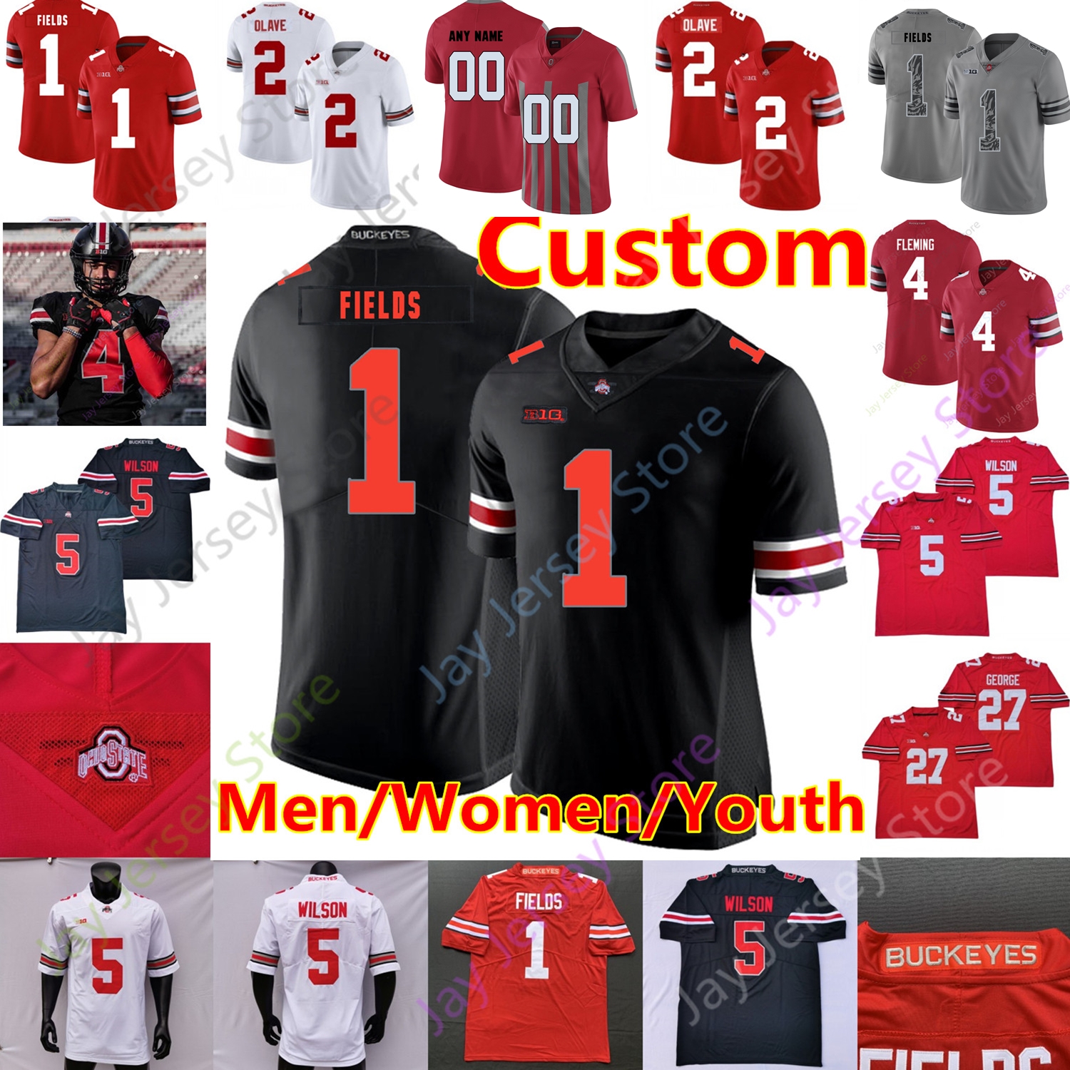 black ohio state jersey mens