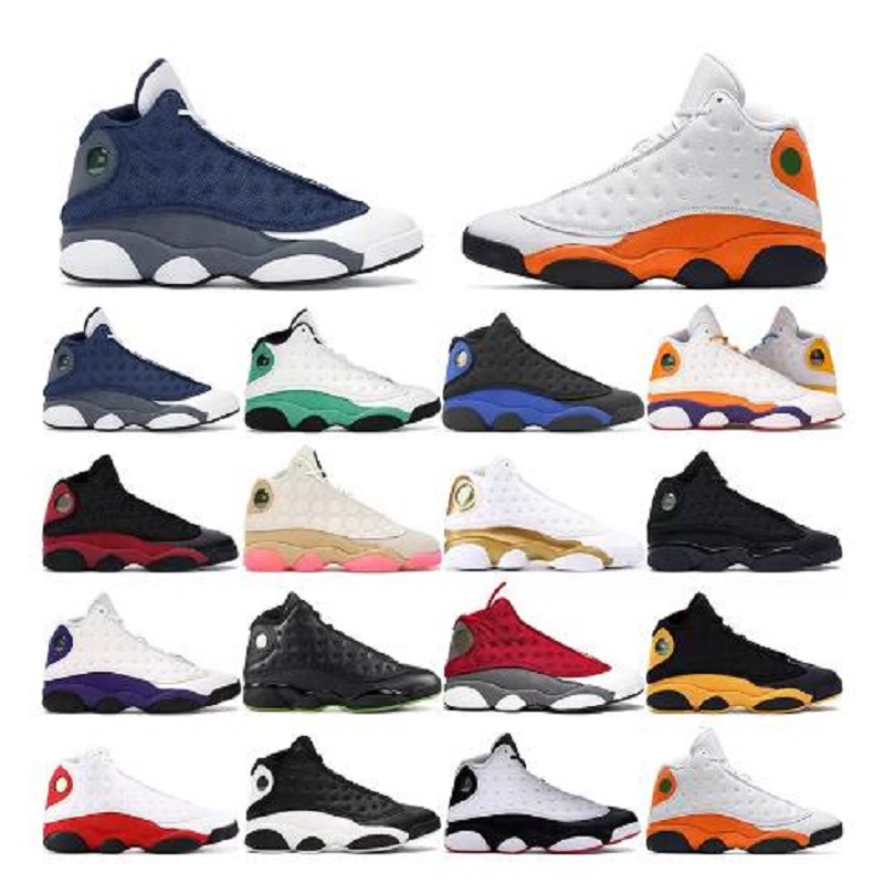

jumpman 13 Men Basketball Shoes 13s Red Flint Starfish Hyper Royal Court Purple Reverse Bred Lucky Green Mens Trainers Sport Sneakers Size 40-47, # 1