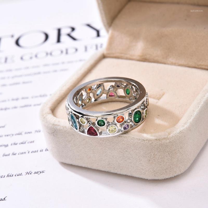 

Elegant Women Silver Color Rings Cubic Zircon Wedding Rings Jewelry Size 6-10 Engagement Anniversary Women1