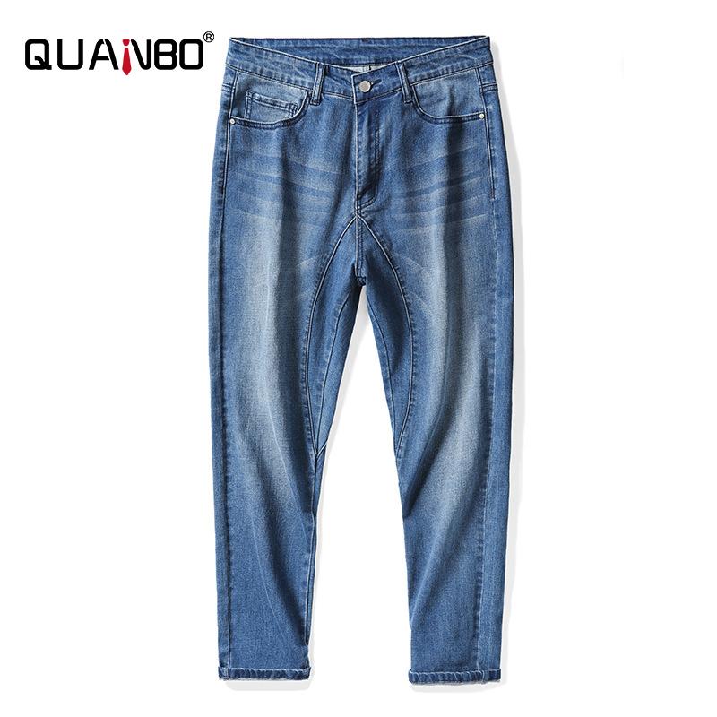 

Oversized Jeans Blue Baggy Jeans 2020 New Arrival Men's Loose Harem Pants Male Fashion Casual Stretch Distressed Denim, Black