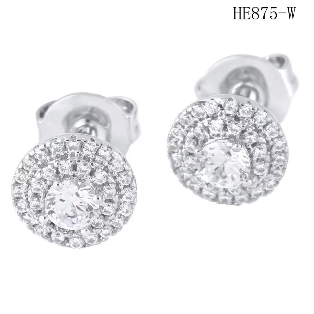 

zircon design of stainless steel jewelry star round earring stud earrings small and exquisite girl's diamond earrings titanium steel earring