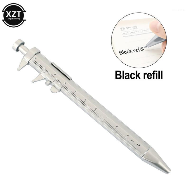 

Multifunction 0.5mm Gel Ink Pen Vernier Caliper Roller Ball Pen Stationery Ball-Point 2 Colors Writing Office School Supplies1, Black