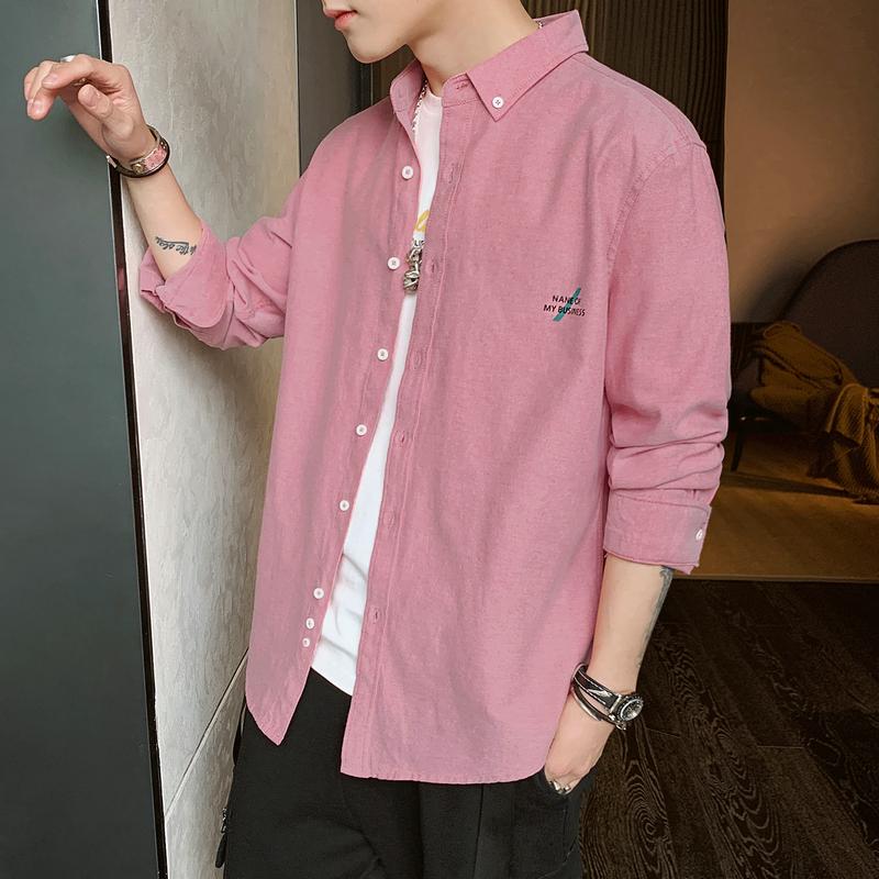 

New Arrival Mens Fashion Large Long Sleeve Shirt Spring Men Oxford Spinning Loose Casual Shirts Plus Size  L XL 2XL 3XL 4XL 5XL