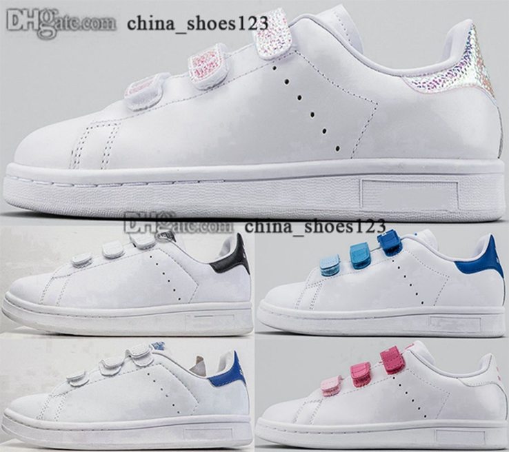 

girls baskets 35 velcro enfant Smith vulcanized classic chaussures men casual size us 45 shoes Sneakers 5 women mens eur 11 Stan trainers, Black
