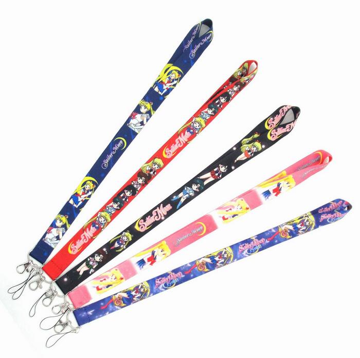 

Anime Sailor Moon Key Lanyard Cosplay Badge ID Cards Holders Neck Straps Keyring Keychain