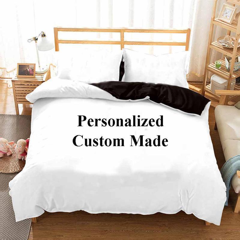

Free shipping Personalized Customised Bedding Duvet Quilt Cover Set Christmas Holiday Birthday Wedding Gift Drop Shipping1, Grey inside
