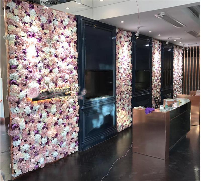 

Artificial silk rose fake flowers wall for wedding backdrop lawn/pillar fake flowers rose and peony road lead decoration