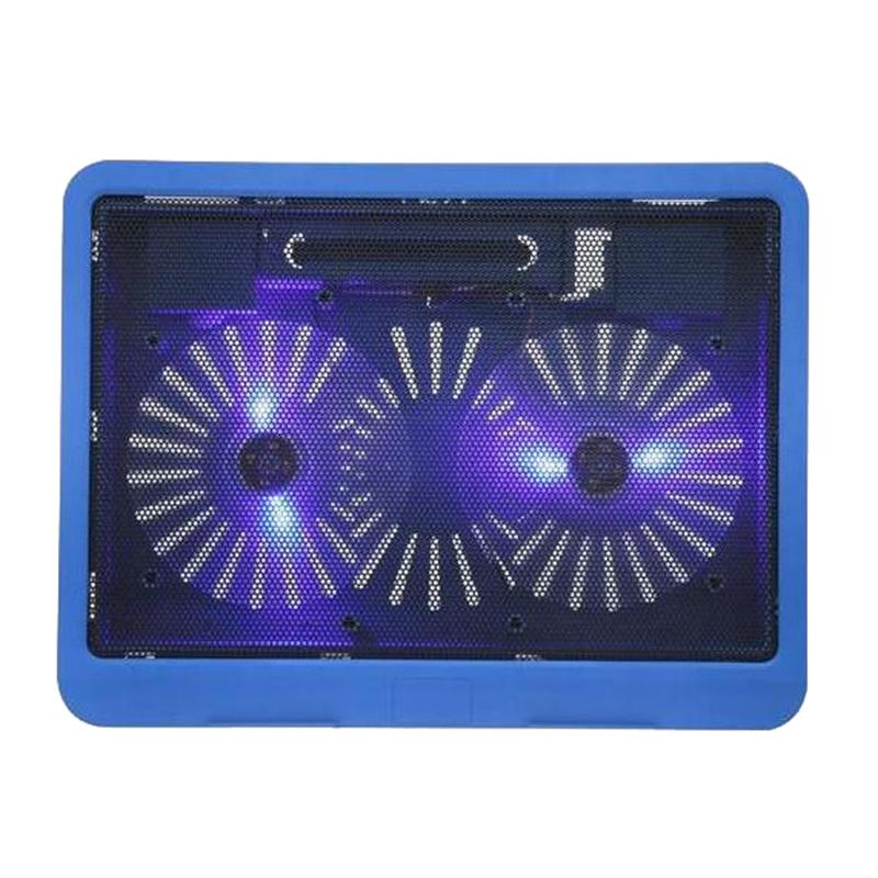 

Laptop Cooling Pad Notebook Stand cooling laptop With 2 Quite Fan & blue LED Lights For 11-15" cooler Fixture for
