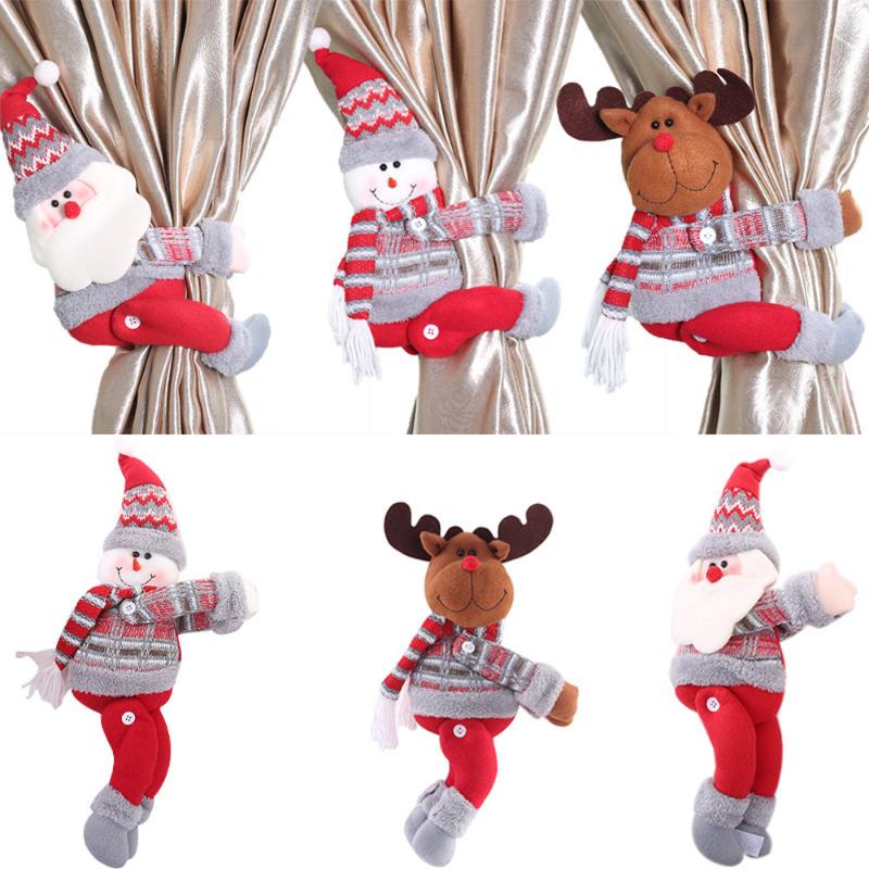 

Christmas Decorations Merry Decor For Home Curtain Windows Santa Claus Elk Noel Xmas Navidad 2021 Happy Year