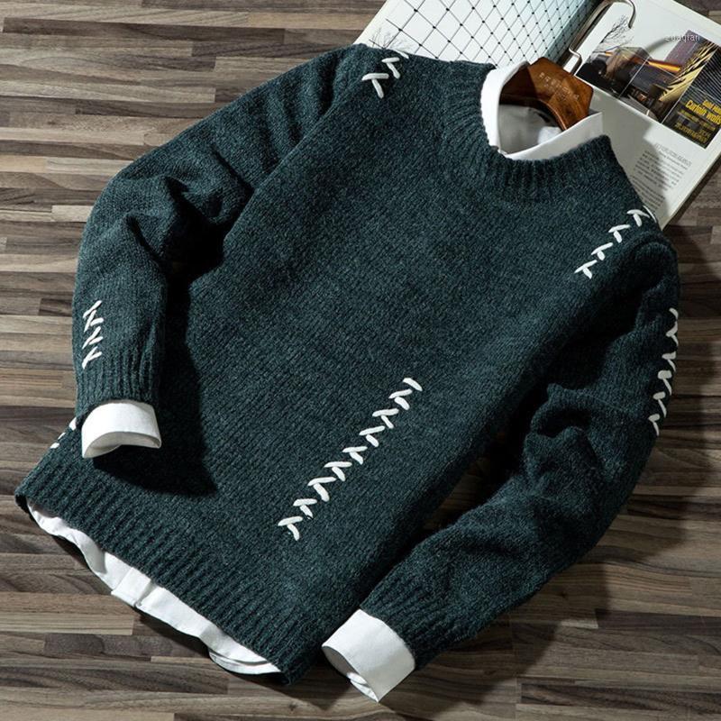

2020 Casual Male Autumn Casual Fashion Block Knit Jumper Sweater Jumper Sweater Sale Male Cotton Vest1, White;black