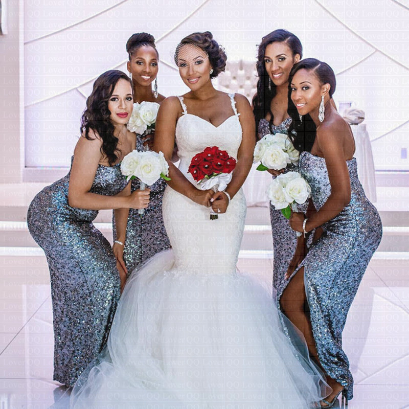 

2021 New Stunning African with No Mermaid Dress Belts Wedding Gowns Q4PM, Ivory