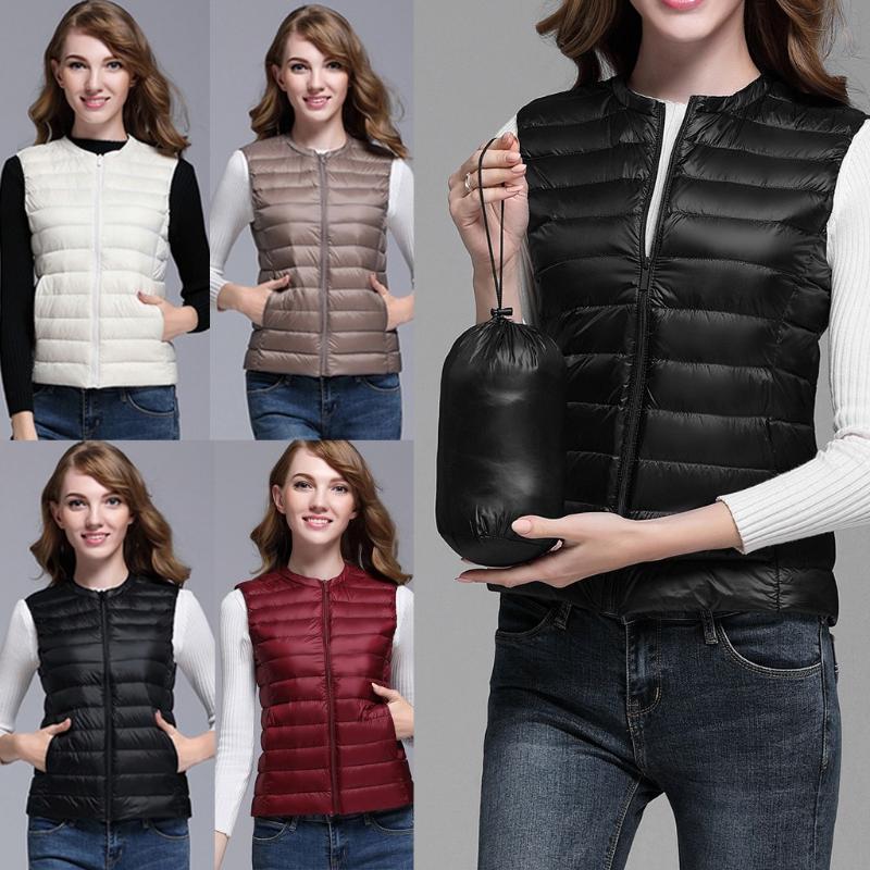 

Fasion Women' Packable Standing Collar Short Paragraph Leisure Lightweight Down Jackets for Women Jacket women jacket, Black