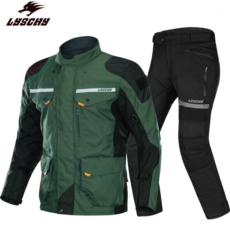 

LYSCHY Cold Proof Winter Motorcycle Suit Touring Jacket Motorcycle Riding Jacket + pants with Removable CE Protector and lining1