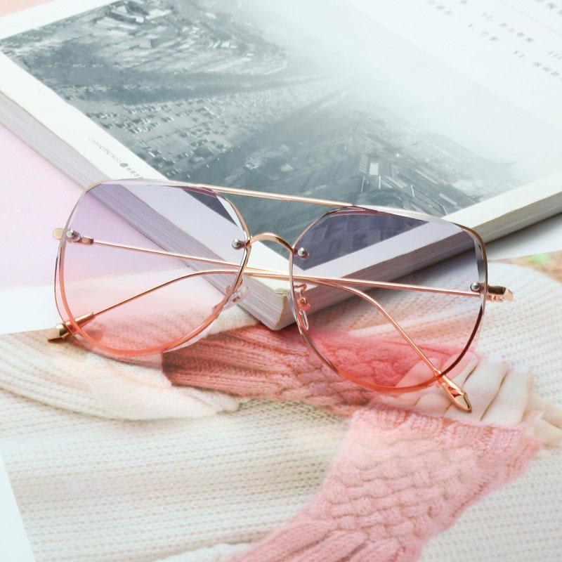 

Luxury Rimless Sunglasses Women 2020 Brand Design Vintage Sun Glasses Female Retro Mirror Sunglass Shades for Women UV400 Oculos1
