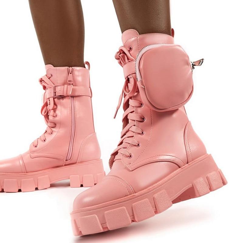 rubber sole platform boots