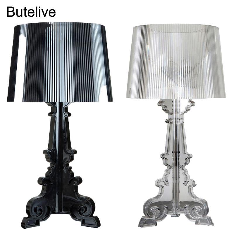 

Acrylic Table Lamp Modern Crystal Bedside Lamp Acryl Desk Transparent Bed Bedroom Living Room Night EU Plug E27