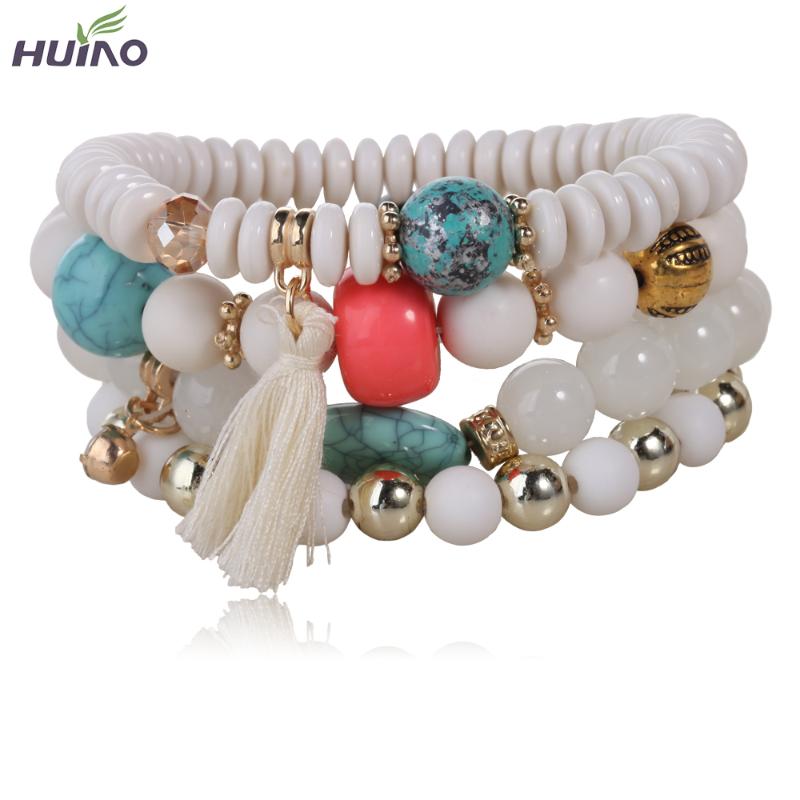 

Elastic Wholesale Bracelet & Bangle Cloth Tassel Vintage Design Beads Fashion New Bracelet For Women