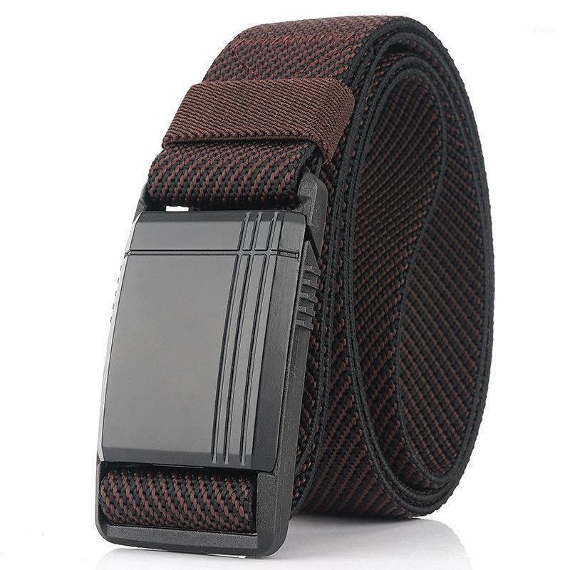 

New Elastic Belt Men Slide Metal Magnetic Buckle Adjustable Male Trousers Waist Belts Combat Tactical Belts1