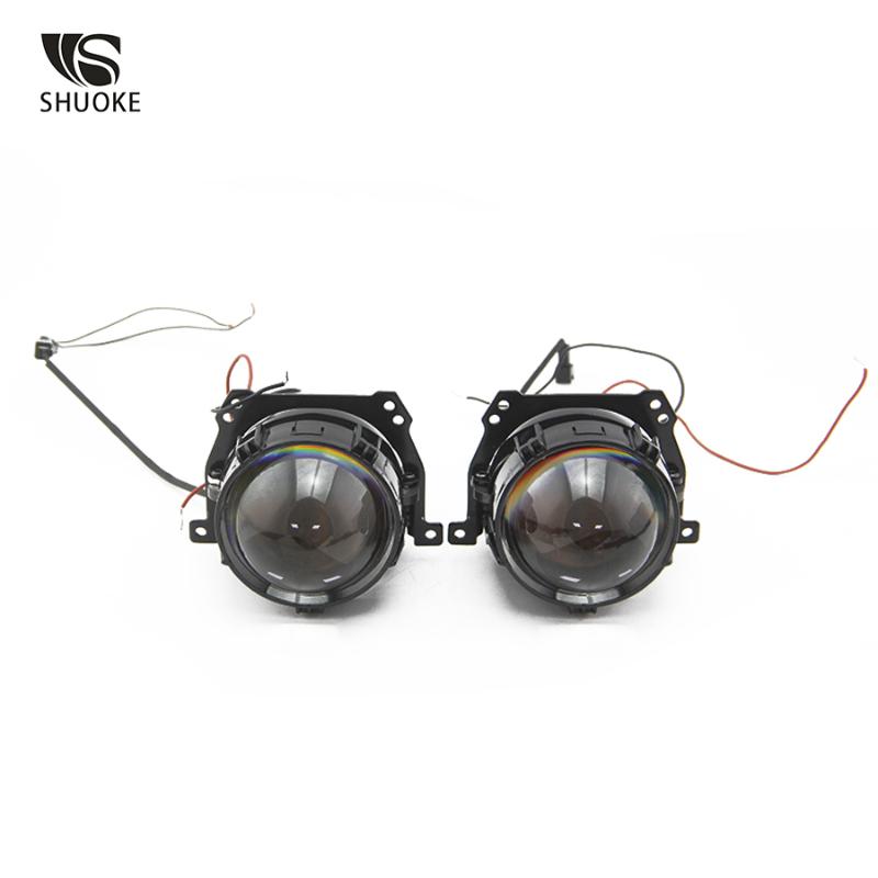 

SHUOKE New Mini Bi-LED Projector Lens Light 12V 3A 36W 6000K 5500LM 50000h Life 2 PCS Bi Projector Headlight Free Shipping