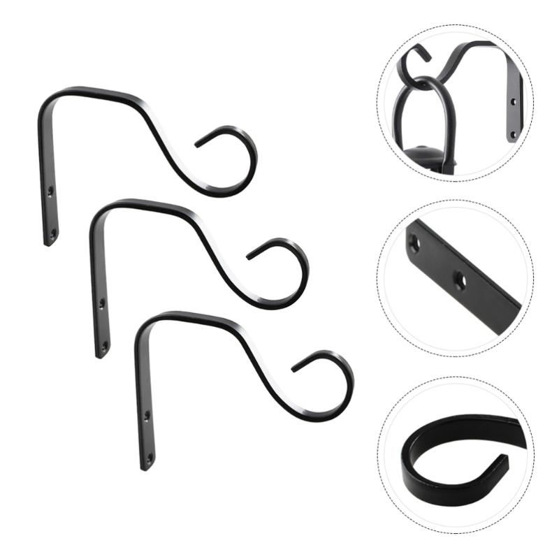

3Pcs Iron Wall Hooks Planter Hooks Heavy Duty Metal Plant Hangers