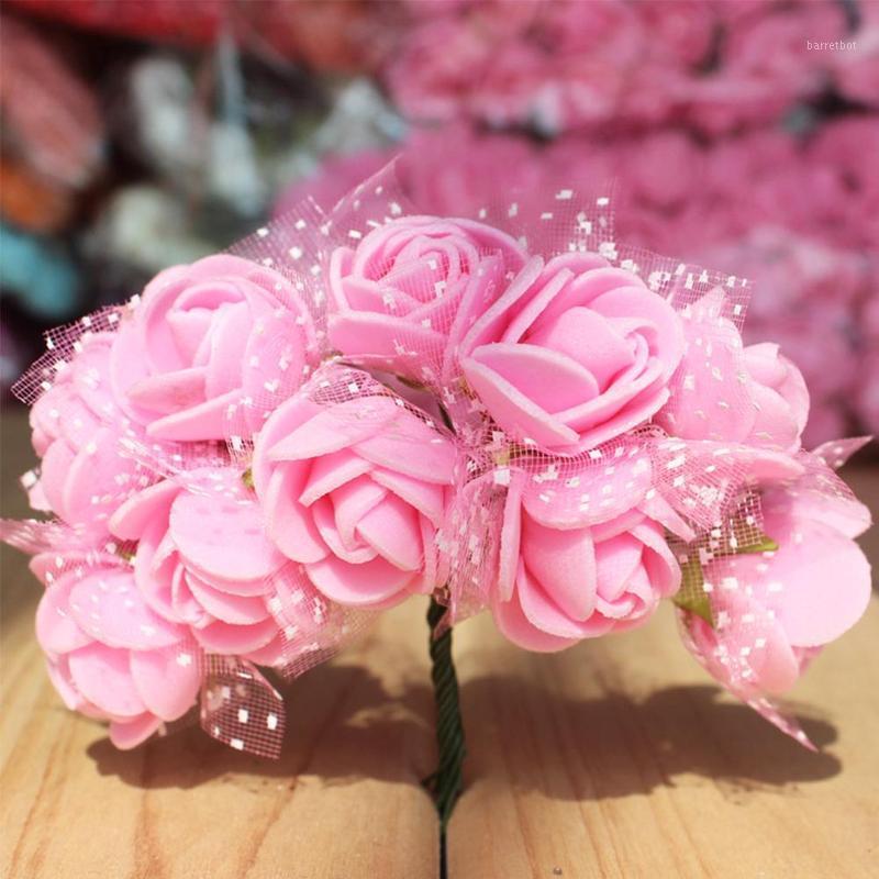 

144pcs/bag Multicolor Pe Foam Rose Flowers Artificial Flowers Family Party Wedding Decoration Diy New Year Gifts1